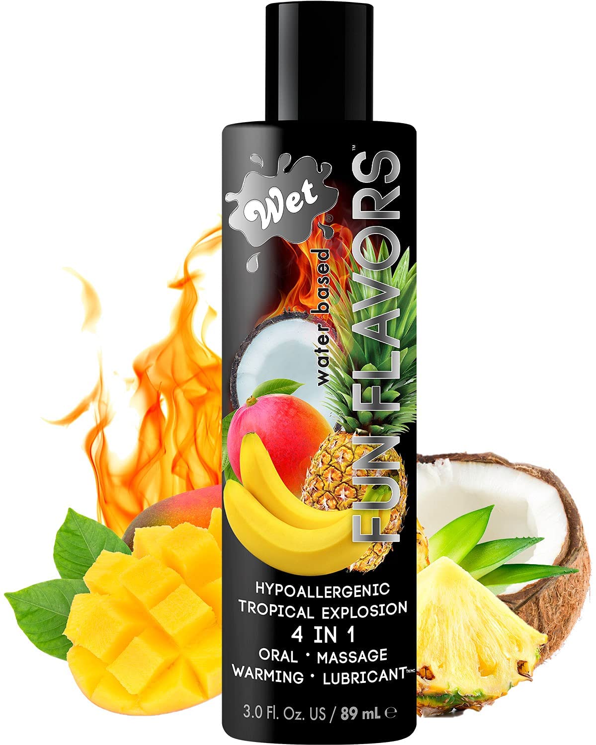 LUBRICANTE WET 4 IN 1 FRUTAS TROPICALES 3 OZ