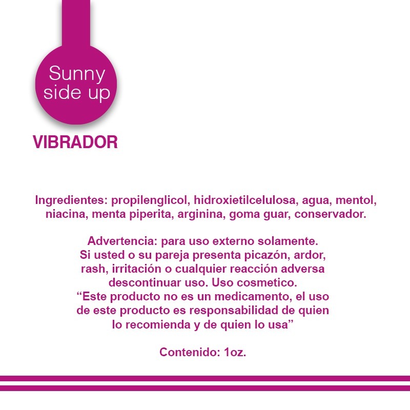 SUNNY SIDE UP VIBRADOR 1 OZ