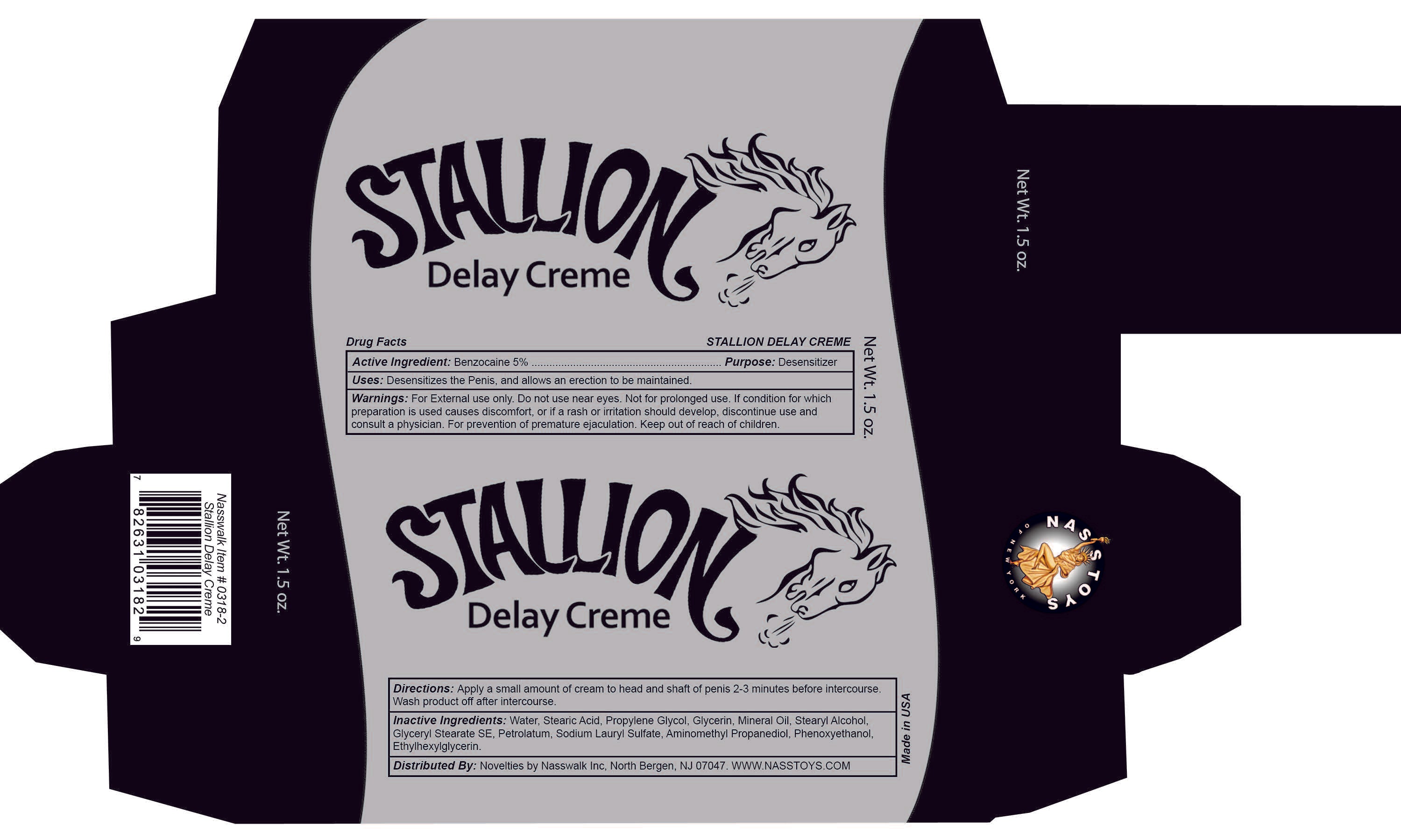 STALLION DELAY CREME 1.5 OZ