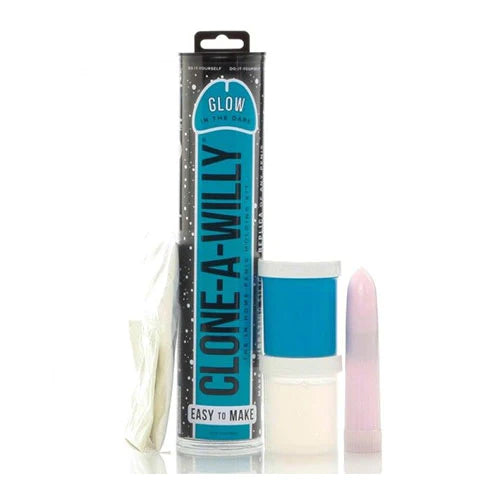 CLONE-A-WILLY GLOW IN THE DARK VIBE KIT BLUE